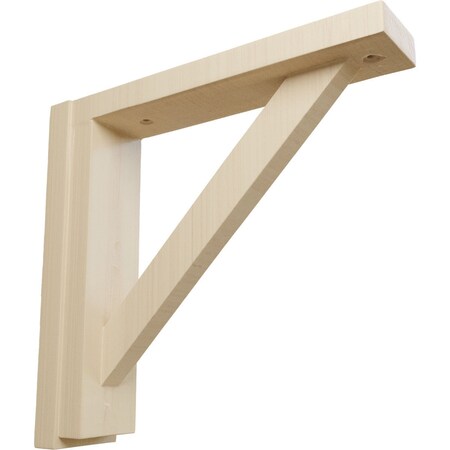 Ekena Millwork 2 1/2"W x 10 3/4"D x 10 1/4"H Traditional Shelf Bracket, Rubberwood BKT02X10X10TRRW